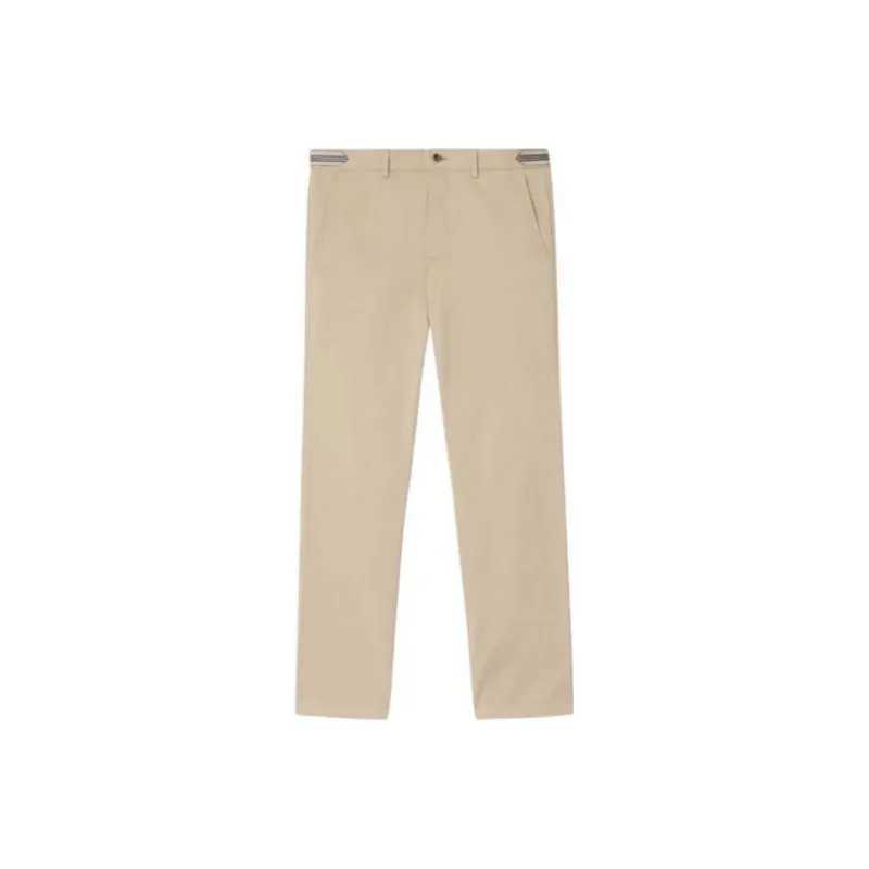 Burberry Stripe detail Cotton Chino Trousers-0