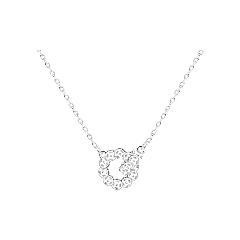 Happy Tide S999 Fine Silver Necklaces Women's-0