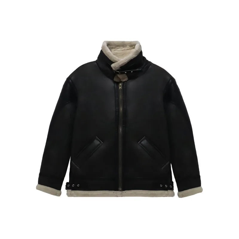 WILD LEADER Leather Jacket Unisex Coffee-2