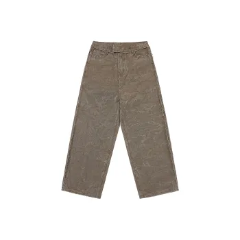 WHOOSIS Cargo Pants Unisex Gray Brown