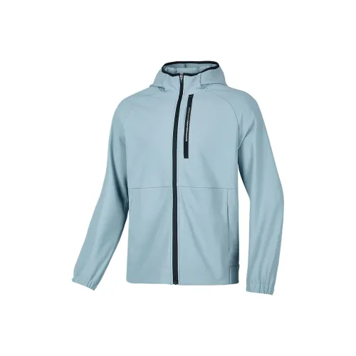 Skechers Basic Sports Series Jackets Coats Men's Mist Gray Blue