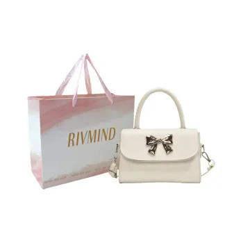RIVMIND PU Handbag Regular Women's White/Silver/Black/Pink
