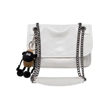 15 MINS Cow Leather Shoulder Bag Regular Women's Ecru