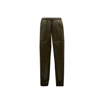 Moncler Leather Pants Men Green