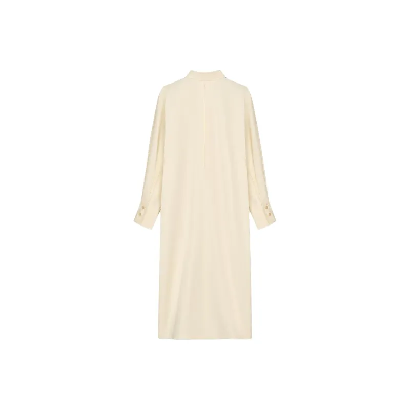 ZARA ZW Series Long Sleeved Dress Women's Light Yellow-1
