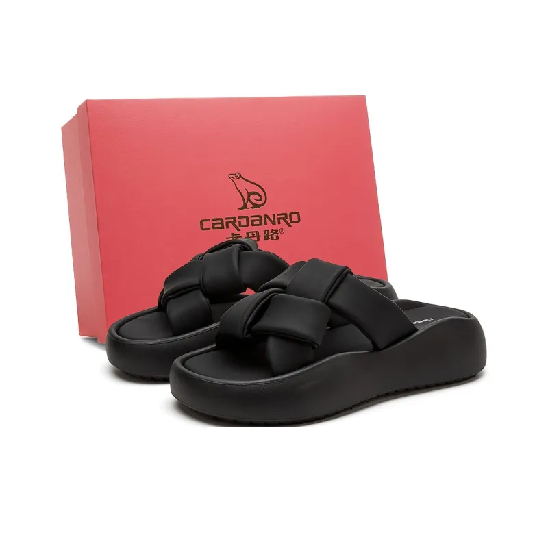 CARDANRO PVC Polyvinyl Chloride Slip Resistant Odor Resistant Abrasion Resistant Antibacterial Slide Slippers Women's-7