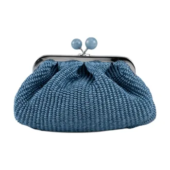 WEEKEND MaxMara Pasticcino Raffia Clutch Small Size Women's Sky Blue