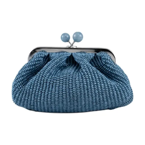 WEEKEND MaxMara Pasticcino Raffia Clutch Small Size Women's Sky Blue