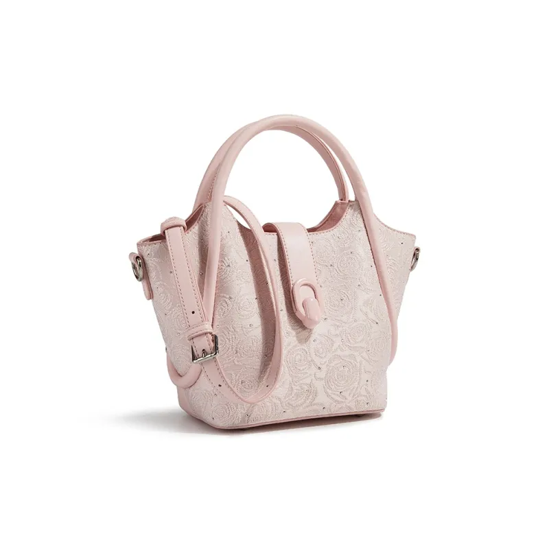 TAMATHA Polyurethane Synthetic Leather Fashion Soft Style Bucket Bag Crossbody Handbag Regular Women's Multicolor-5