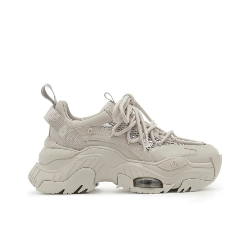 VITTORIO VENTURA Chunky Sneakers Women's Beige Gray-1