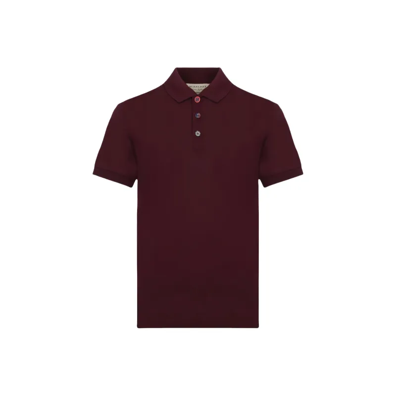 Burberry Polo Shirt Men's Burgundy-0