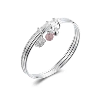 HAOYINFANG 999 Fine Silver Sterling Silver Bracelets Women's