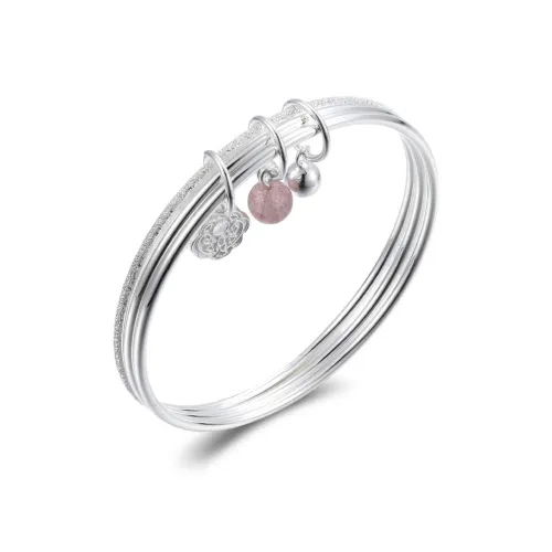 HAOYINFANG 999 Fine Silver Sterling Silver Bracelets Women's