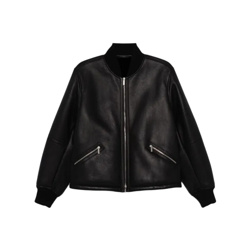 Ferragamo Leather Bomber Jacket-0