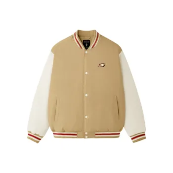 Skechers New Year Collection Sports Lifestyle Collection Baseball Jacket Unisex Beige Umber