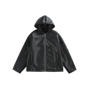 GEOFFREY B. SMALL Leather Jacket Unisex Black