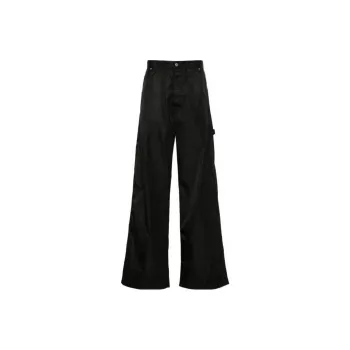 OFF WHITE Loose Fit Wide Leg Trousers