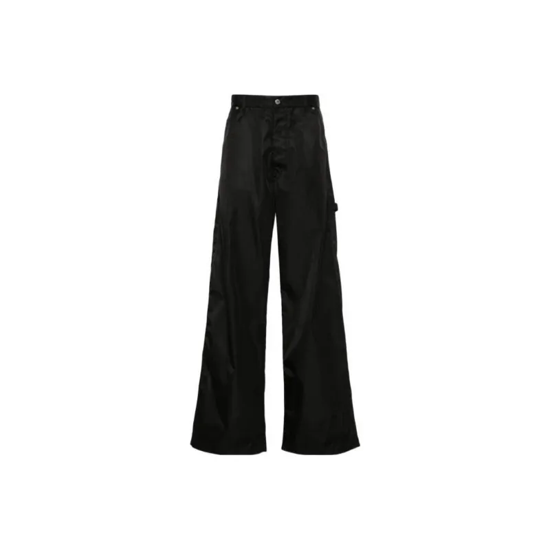 OFF WHITE Loose Fit Wide Leg Trousers-0