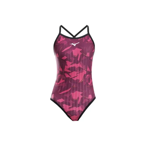 Mizuno One piece Swimsuit Women's 344 Dark Team Red/Black/White Color