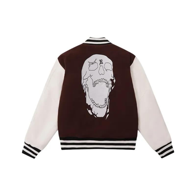 Revenge Baseball Jacket Unisex Coffee-0