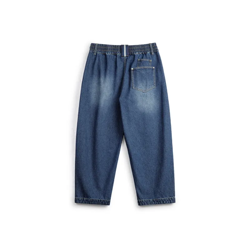 MADEN Jeans Men Washed Blue-1