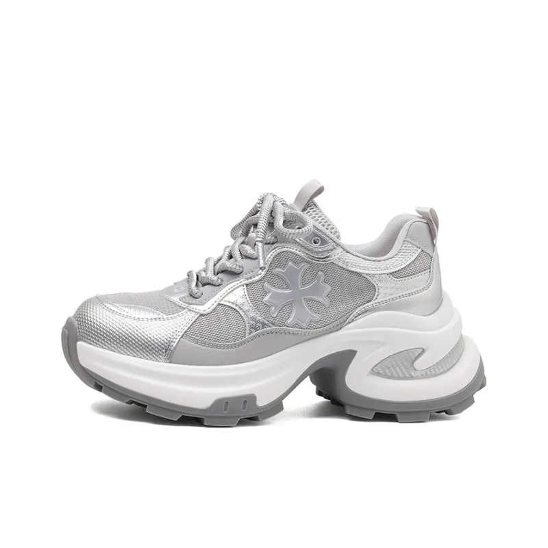 MOMGOG Breathable Height Increase Low Top Chunky Sneakers Women's-5