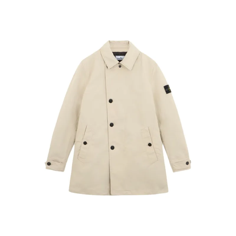 STONE ISLAND Trench Coat Men's Ecru-0