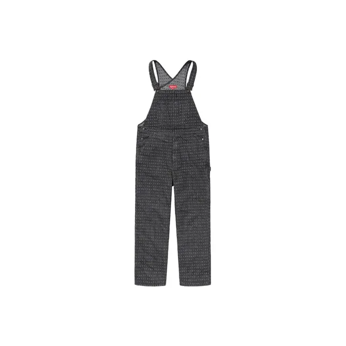 Supreme Jacquard Logos Denim Overalls-0