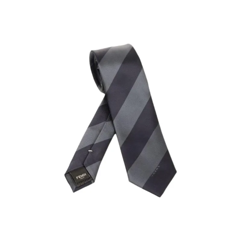 FENDI Striped Pointed Tip Tie-0