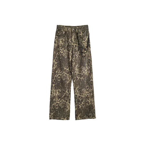 MIIOW Jeans Unisex Leopard Print