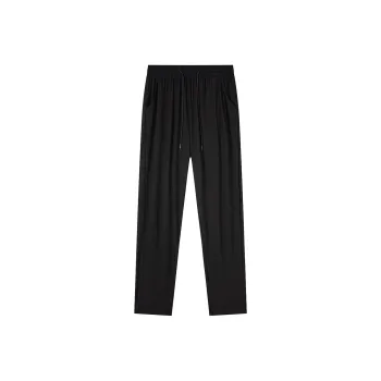 Jean West Thin Breathable High Rebound Straight Fit Running Fitness Ankle Length Pants Ice Silk Summer Men's Black