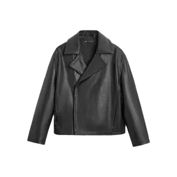 ZARA Leather Jacket Men's Black