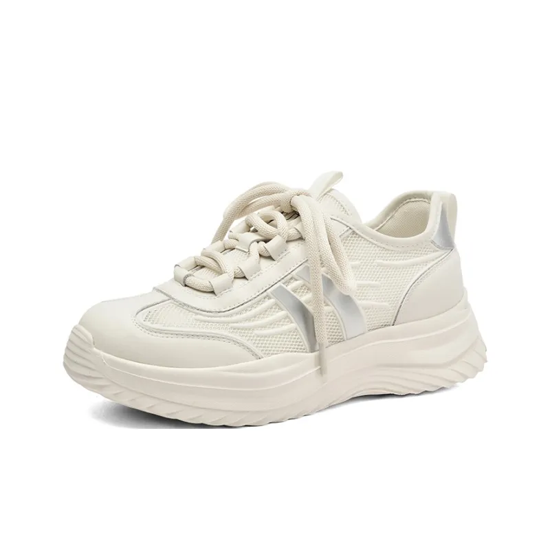 XICUNMINGWU Abrasion Resistant Low Top Casual Shoes Women's Ecru-1