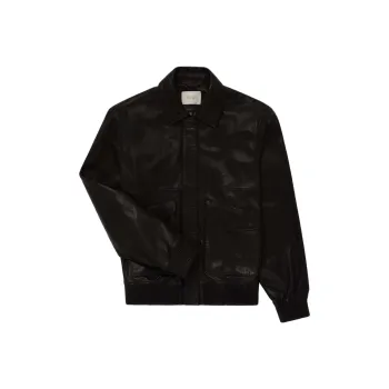 AIME LEON DORE FW24 Leather Jacket Men's Black