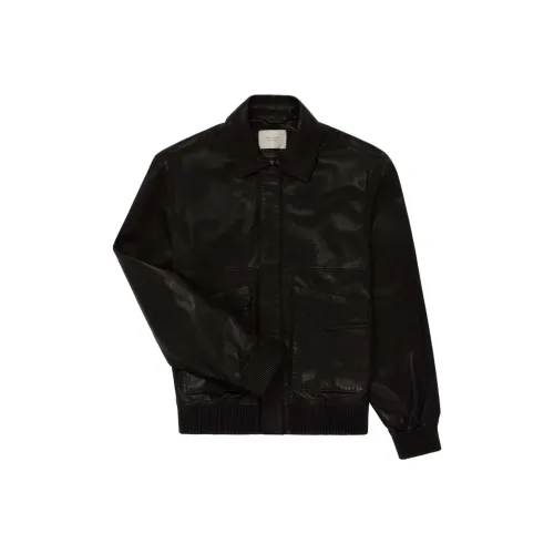 AIME LEON DORE FW24 Leather Jacket Men's Black