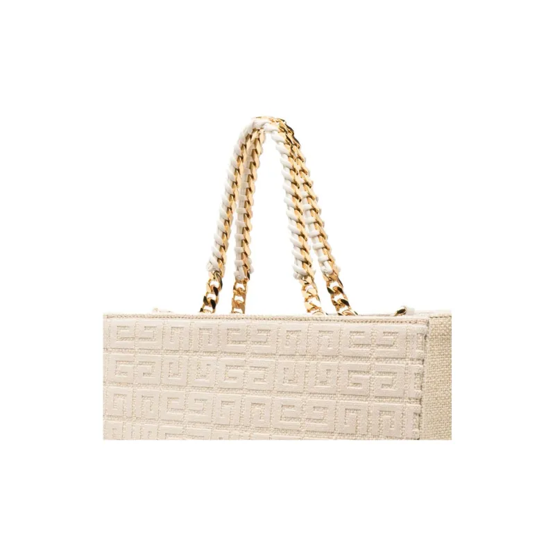 Givenchy Polyethylene With Polyester Tote Bag, Shopping Bag, Handbag Small Size Unisex Beige-4
