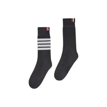 THOM BROWNE· Mid Calf Socks Unisex 1 Pack Dark Gray