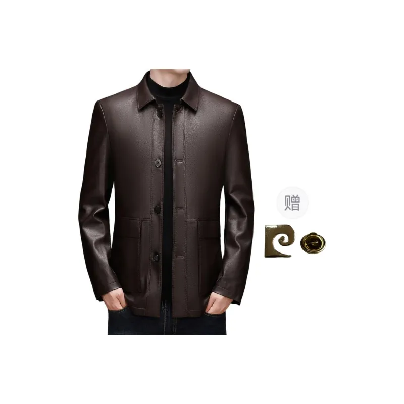 PIERRE CARDIN Leather Jacket Men's-3