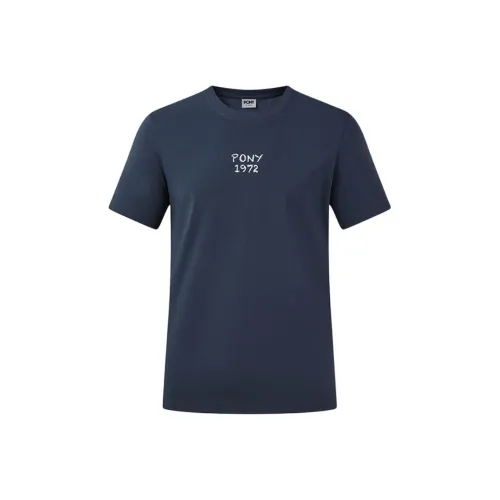 Pony T Shirts Unisex Navy Blue