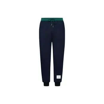 THOM BROWNE Logo Patch Drawstring Pants