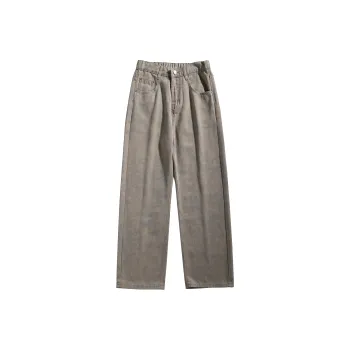 KM Casual Pants Unisex Khaki Gray