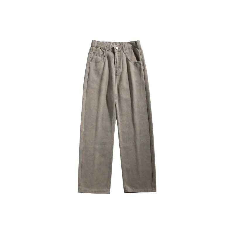 KM Casual Pants Unisex Khaki Gray-0