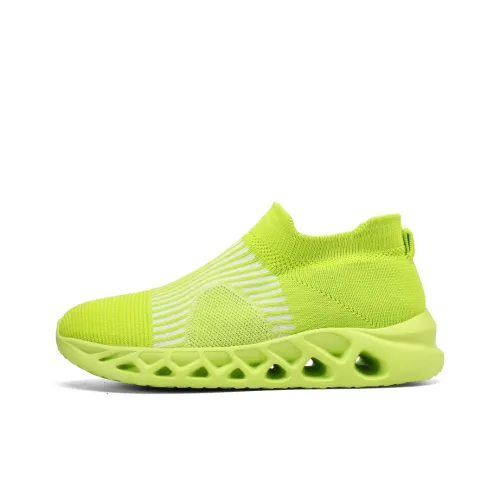 Green Feet Abrasion Resistant Cushioning Mid Top Casual Shoes Unisex