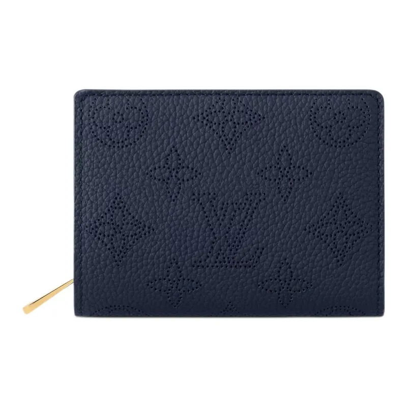 LOUIS VUITTON Mahina Perforated Calfskin Wallet Women's Marine Blue-0