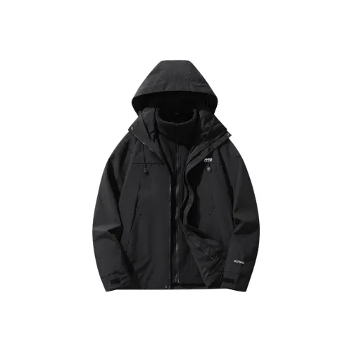 JEEP SPIRIT Water Resistant Windproof Breathable Wear Resistant Warm Windbreaker Jacket Unisex