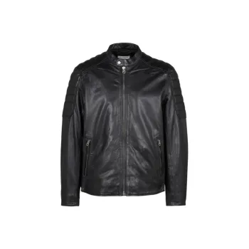 Pepe Jeans Leather Jacket Men's Black