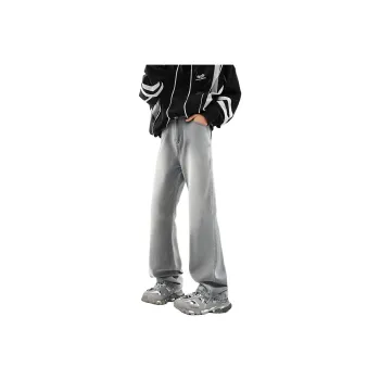 NEVER RULE Jeans Unisex Light Gray