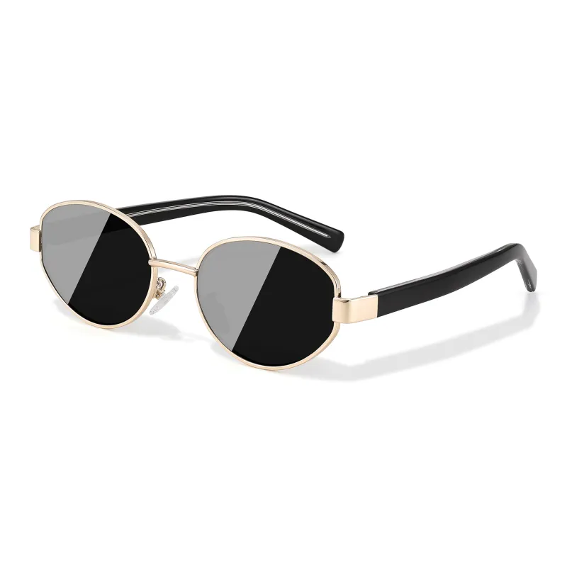 SUYAN Alloy Plate Frame Oval Sunglasses Unisex-0