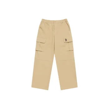 MLB Preppy Style Collection Boston Red Sox SS25 Cargo Pants Unisex Beige Yellow