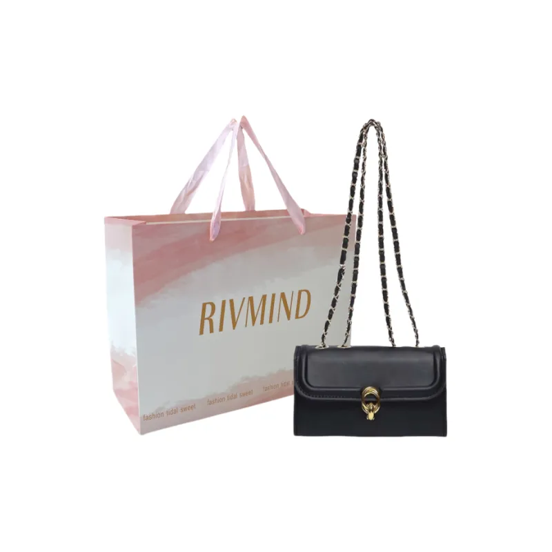 RIVMIND PU Crossbody Bag, Chain Bag, Shoulder Bag Regular Women's White/Silver/Black/Khaki/Pink-3